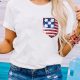 Celebrate Independence Sequin Pocket American Flag Tee