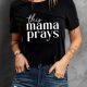 Divine Mama's Prayer Graphic Tee in Black